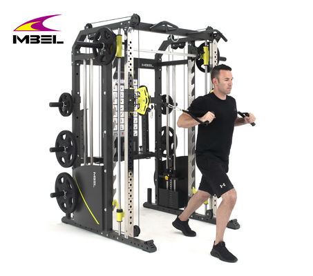 Cuadro de cuclillas de gimnasio ajustable con cable con 90 libras de peso