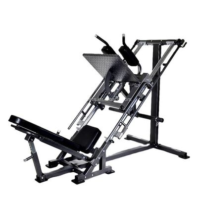 Grigio/Negro Gimnasio Prensa de piernas Hack Squat Machine Adjustabilidad de soporte LCL