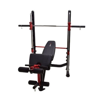 Equipo de gimnasio para hombres de gimnasio rojo Scaut Rack El levantamiento de pesas Banco de ejercicios