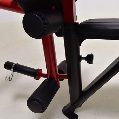 Banco de levantamiento de pesas y bastidor de potencia para entrenamiento de fuerza en gris oscuro