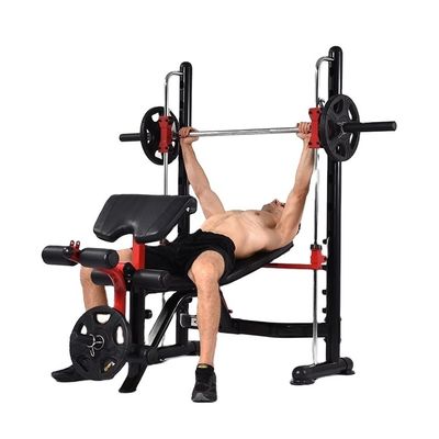 Prensa de banco plana plegable para gimnasio ajustable para levantar pesas para el hogar N.W.