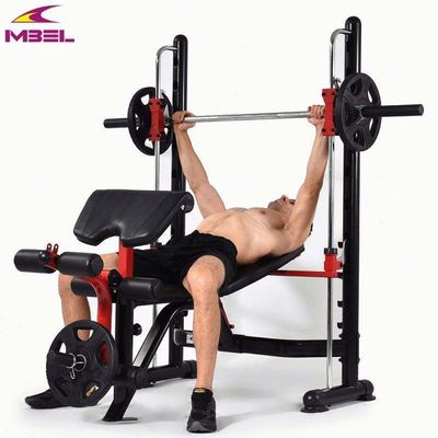 Prensa de banco plana plegable para gimnasio ajustable para levantar pesas para el hogar N.W.