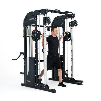 Equipo de gimnasio en casa multifuncional entrenador funcional máquina Smith con puerto de carga