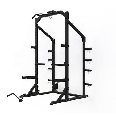 Entrenador multifuncional Smith Machine Cable Crossover Gym con y diseño gris/negro