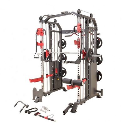 Equipo multifuncional de gimnasio comercial Smith Máquina con bastidor de energía Entrenador funcional 1700X2120X2300mm
