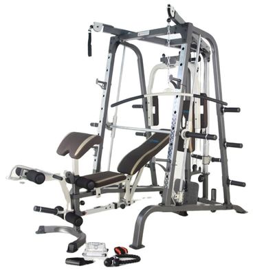 Equipo de estación multifunción negro para ejercicios de gimnasio en casa y entrenamiento de fuerza