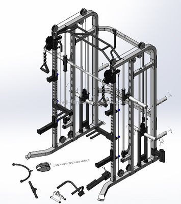 2 capas de recubrimiento grueso Gris/Negro Smith Machine Multi Gimnasio en casa para su entrenamiento en casa
