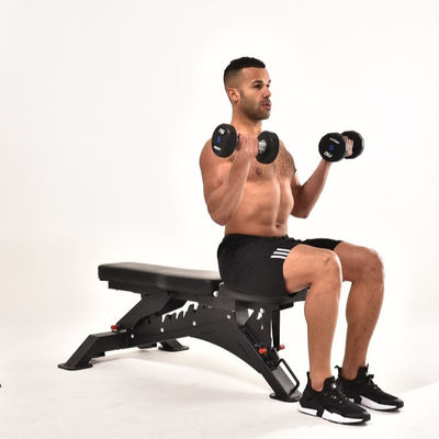 Banco de ejercicios de gimnasio ajustable para ejercicio de acondicionamiento físico multifunción en 1210x742x450mm Tamaño