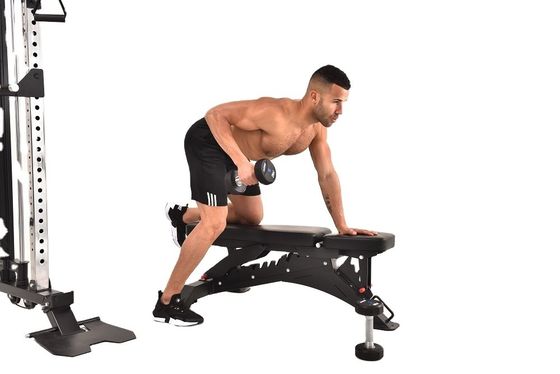 Banco de ejercicios de gimnasio ajustable para ejercicio de acondicionamiento físico multifunción en 1210x742x450mm Tamaño