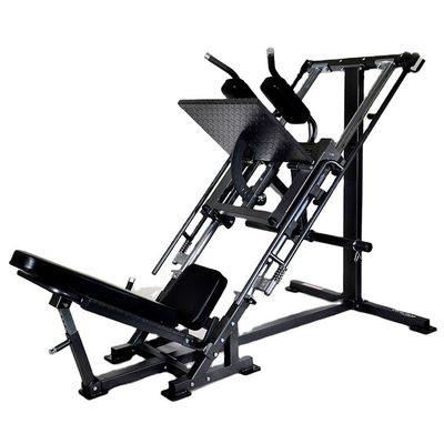 Equipo de gimnasio multifuncional para ejercicios de ejercicios de presión de piernas y agachamiento en gris/negro