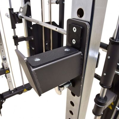 Entrenador de gimnasia integrado Power Rack Fitness Rack en gris plateado para entrenamiento todo en uno