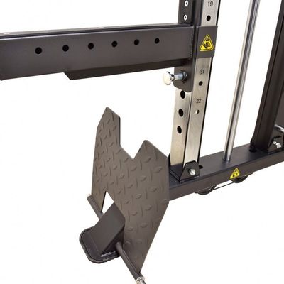 Entrenador de gimnasia integrado Power Rack Fitness Rack en gris plateado para entrenamiento todo en uno