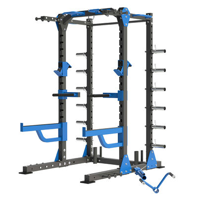 Equipo de gimnasio comercial Red Power Squat Rack con diseño personalizable y duradero