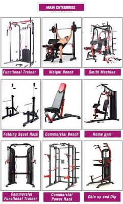 Banco de carga multiajustable con puerto de carga/banco de utilidad para equipos de gimnasio en casa en negro