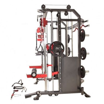 2024 hombre negro Matt 3 en 1 Fitness Power Rack Multifuncional Entrenador máquina Smith