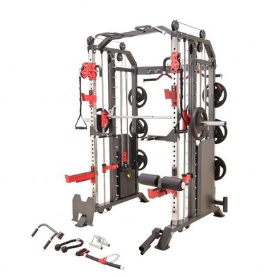 2024 hombre negro Matt 3 en 1 Fitness Power Rack Multifuncional Entrenador máquina Smith