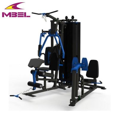 Plata gris MT18504 Cuerpo Fitness fuerte 4 Multi Estación Equipo de gimnasio en el hogar para unisexo