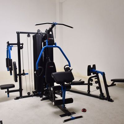 Máquina de ejercicios de fuerza multipropósito personalizable para gimnasio en casa en diseño gris claro