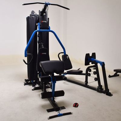 Máquina de ejercicios de fuerza multipropósito personalizable para gimnasio en casa en diseño gris claro