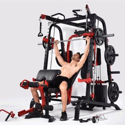 Fabricantes de equipos de gimnasio Máquina Smith multifunción con pila de peso de 20'
