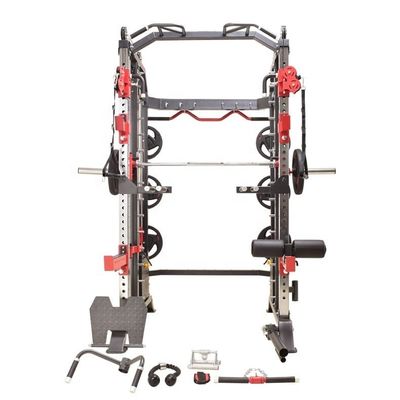 Equipo de acondicionamiento físico gris oscuro Power Rack Máquina Multi Smith para entrenador funcional