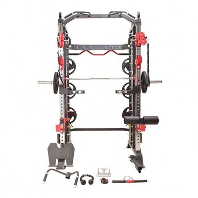 Equipo de acondicionamiento físico gris oscuro Power Rack Máquina Multi Smith para entrenador funcional