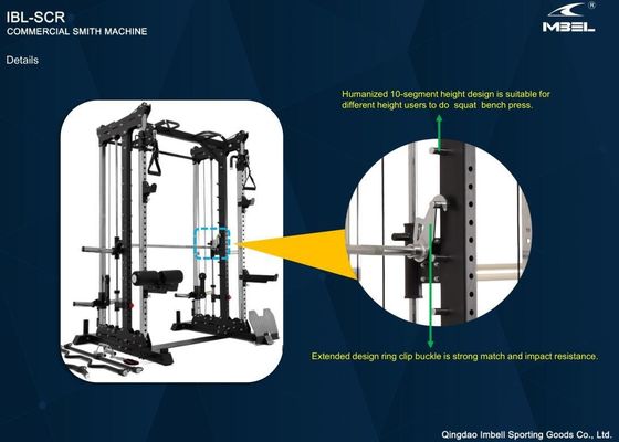 Unisex multifunción de una estación de gimnasio equipo de sentadilla rack Smith máquina para el fitness