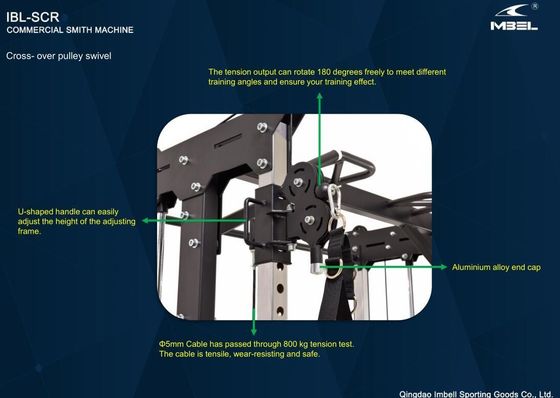 Máquina de entrenamiento de cuerpo completo versátil para unisexo en el bastidor de potencia