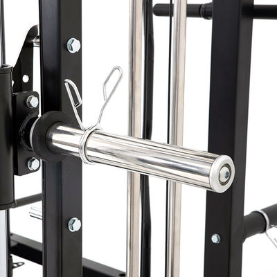 Diseño personalizado Plata gris de metal todo en uno entrenador máquina Smith para entrenamientos en casa