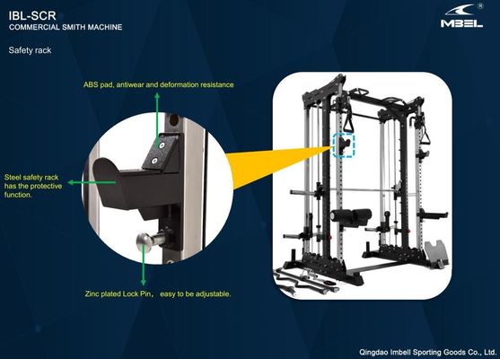 Entrenador multifuncional con máquina de entrenamiento de fuerza y estante de sentadillas ajustable
