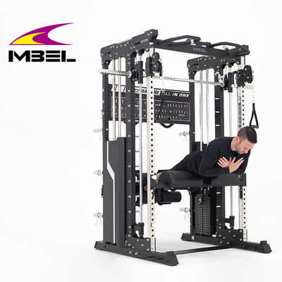 Unisex Entrenamiento de fuerza completo Equipo de acondicionamiento físico Medio bastidor Cajera de energía Gimnasio para el hogar Multifunccional Smith Machine Squat Rack