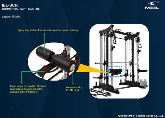 Unisex Entrenamiento de fuerza completo Equipo de acondicionamiento físico Medio bastidor Cajera de energía Gimnasio para el hogar Multifunccional Smith Machine Squat Rack