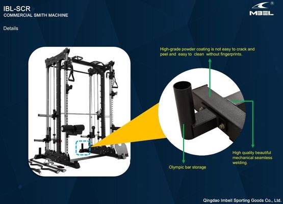 Unisex Entrenamiento de fuerza completo Equipo de acondicionamiento físico Medio bastidor Cajera de energía Gimnasio para el hogar Multifunccional Smith Machine Squat Rack